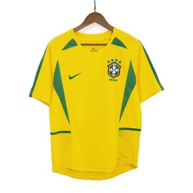 Jalkapallo Peliasut Brasilia 2002-2003 Retro Koti Pelipaita Lyhythihainen